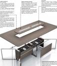 tavolo da riunione meeting made in italy design online ufficio vetro legno grande rettangolare su misura componibile