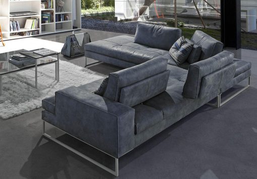 Searching for living room furniture and sofas? Taline is a leather corner sofa, original and luxurious, entirely handcrafted in Italy, available in different shape and colors.