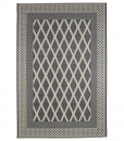 Les tapis d'extérieur de la collection ZOE sont 100 % en polypropylène. Motif géométrique moderne et design, coloris gris. Vente en ligne livraison gratuite
