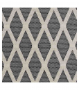 Les tapis d'extérieur de la collection ZOE sont 100 % en polypropylène. Motif géométrique moderne et design, coloris gris. Vente en ligne livraison gratuite