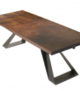 Tavolo rettangolare in legno e metallo. Vendita online di tavoli da pranzo made in Italy con consegna gratuita. Tavoli di lusso artigianale in legno, pelle.
