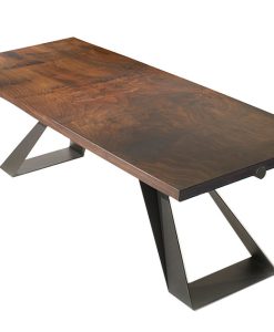Rectangular table in wood and metal. Design Marco Fumagalli. Made in Italy. Shop online the best luxurious Italian furniture. Home delivery.
